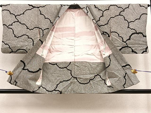 平和屋着物#羽織 総絞り 雲重ね文 黒地 正絹 逸品 BAAU0064gt