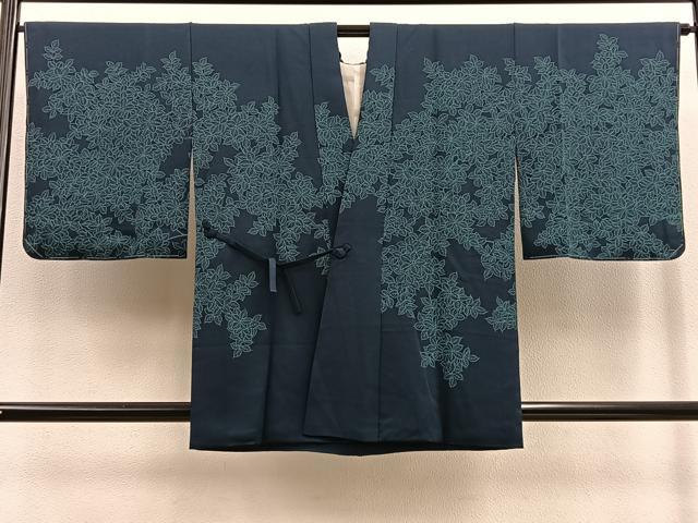 平和屋着物#道中着 作家物 葉尽くし 正絹 逸品 未使用 BAAU0082gt