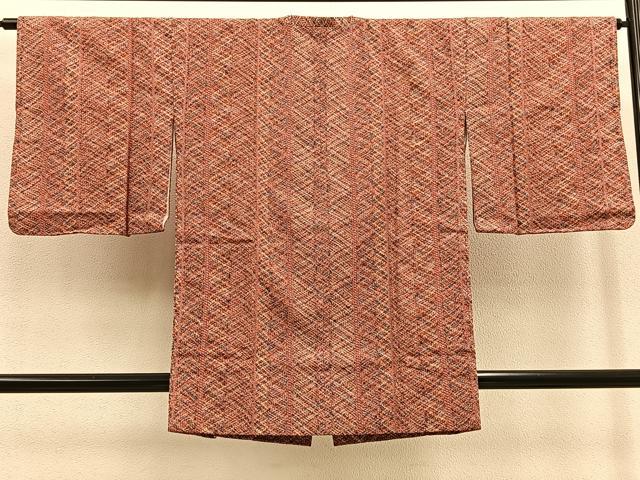 平和屋着物▽道行コート スリーシーズン 春夏秋 塵除け ショール付き 組織り 正絹 逸品 BAAU0091gt