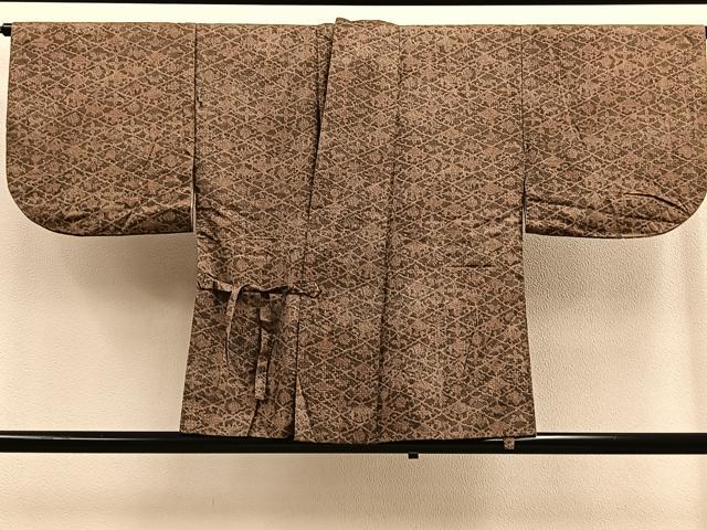 平和屋着物∞道中着 本場染大島紬 吉祥花菱文 正絹 逸品 BAAU0096gt