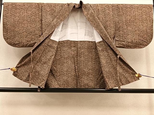 平和屋着物∞道中着 本場染大島紬 吉祥花菱文 正絹 逸品 BAAU0096gt