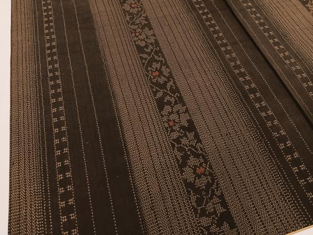 平和屋着物●上質な紬 花間道 正絹 逸品 BAAU0181gt
