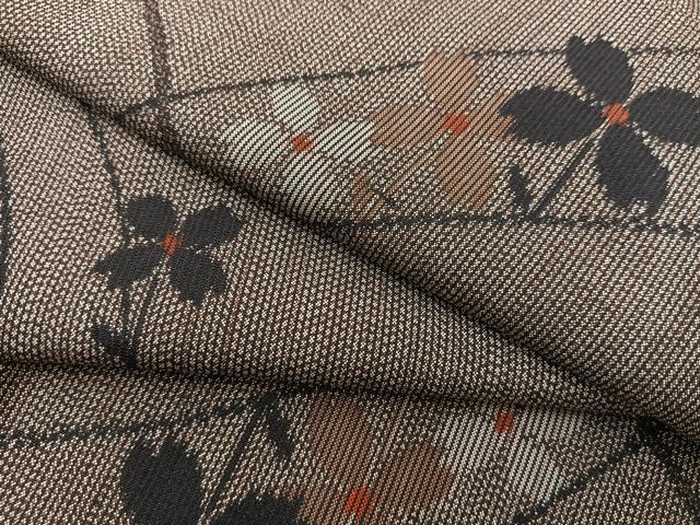 平和屋着物●上質な紬 花 正絹 逸品 BAAU0182gt