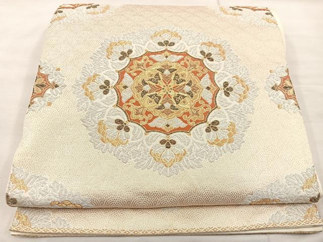 平和屋着物◎六通柄袋帯 正倉院 金銀糸 正絹 逸品 BAAU0369mz
