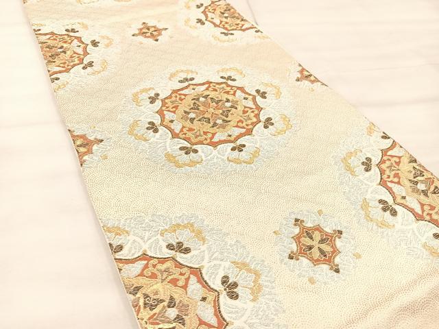 平和屋着物◎六通柄袋帯 正倉院 金銀糸 正絹 逸品 BAAU0369mz