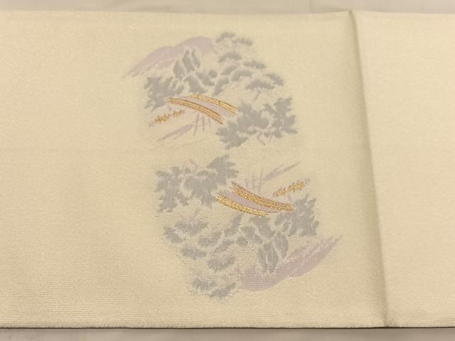 平和屋着物◎太鼓柄袋帯 綴れ 渡橋風景文 金銀糸 正絹 逸品 BAAU0891hv