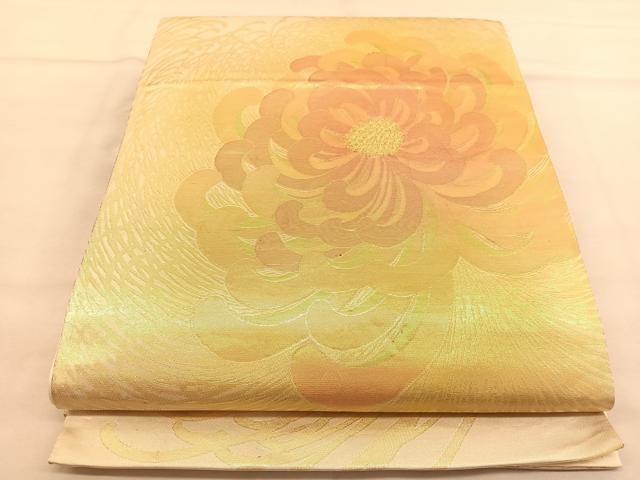 平和屋着物◎六通柄袋帯 乱菊 金糸 正絹 逸品 BAAU1036hv
