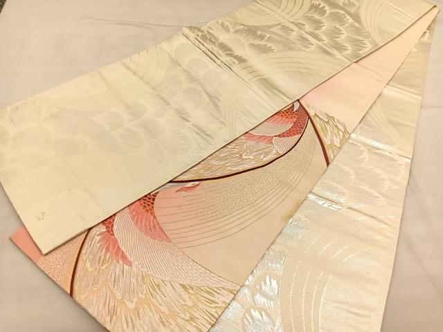 平和屋着物◎両面 六通柄袋帯 鳳凰 正絹 逸品 BAAU1109hv