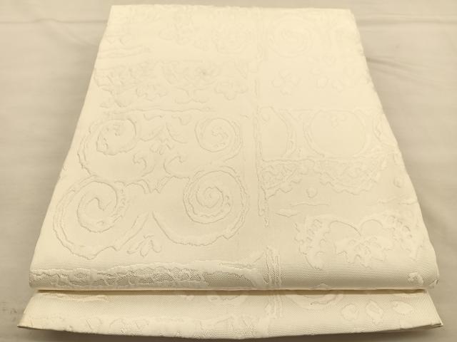 平和屋着物◎六通柄袋帯 唐織 抽象文様 正絹 逸品 BAAU1123hv