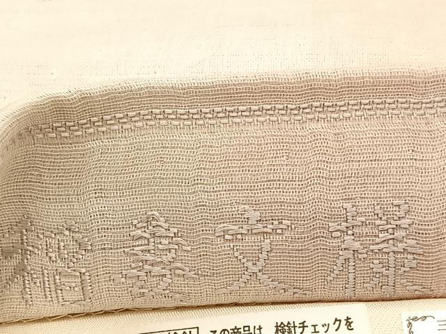 平和屋着物◎六通柄袋帯 稲妻文様 銀糸 正絹 逸品 BAAU1129hv