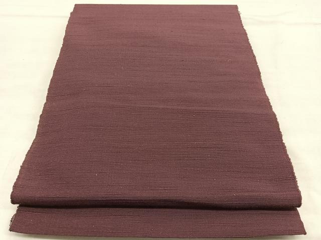 平和屋着物◎両面 全通柄 京袋帯 紬地 暗紅色 正絹 逸品 BAAU1160hv
