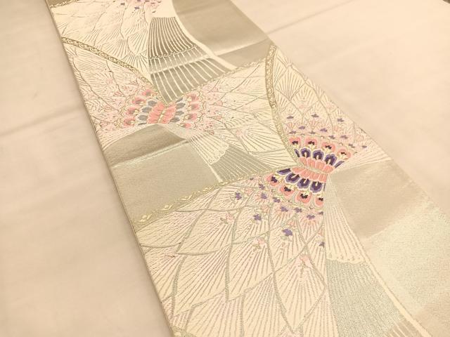 平和屋着物◎六通柄袋帯 唐織 舞蝶文 金銀糸 正絹 逸品 BAAU1399hv