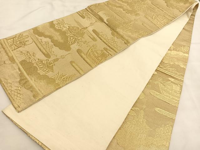 平和屋着物◎六通柄袋帯 祇園祭 金糸 正絹 逸品 BAAU1433hv