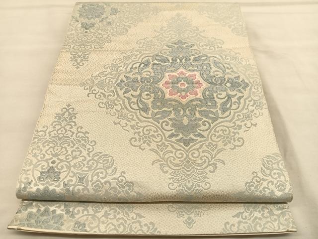 平和屋着物◎六通柄 本袋帯 唐織 飾花菱文 正絹 逸品 BAAU1593hv
