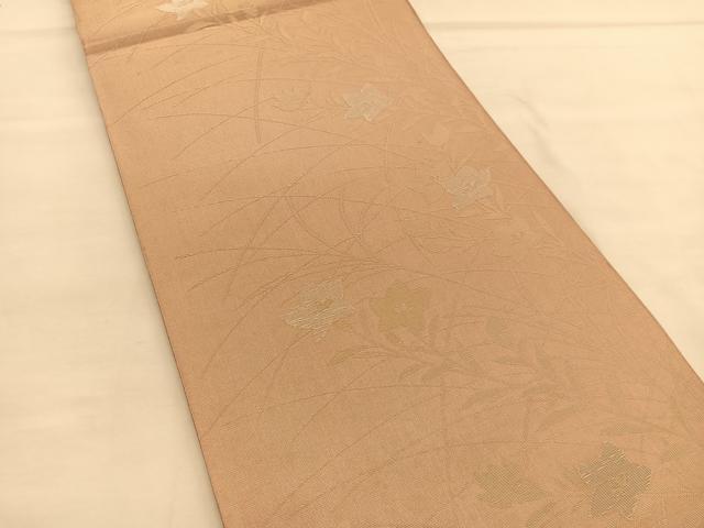 平和屋着物*夏物 六通柄袋帯 桔梗 金銀糸 正絹 逸品 未使用 BAAU1683hv