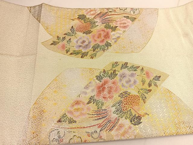平和屋着物◎太鼓柄袋帯 綴れ 鳳凰花文 金銀彩 正絹 逸品 BAAU2006yc