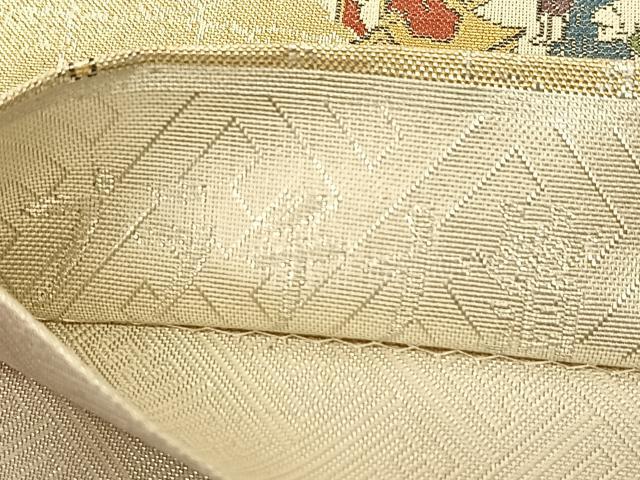 平和屋着物◎佐賀錦 六通柄袋帯 プラチナ箔 京三景 祇園巡行図 正絹 逸品 BAAU2099yc