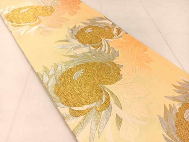 平和屋着物◎六通柄袋帯 唐織 乱菊 金銀糸 正絹 逸品 BAAU2165yc