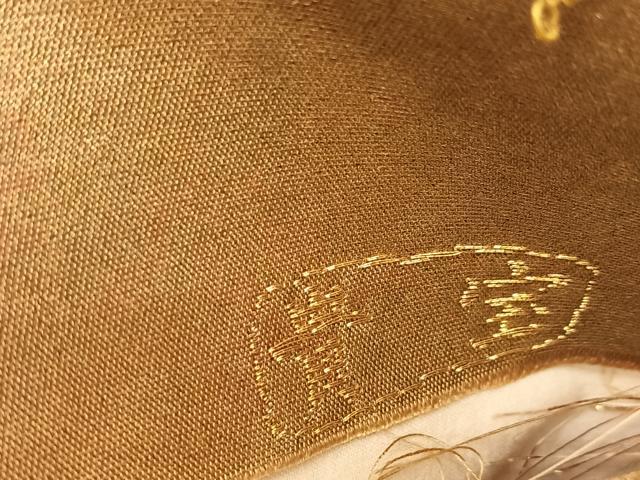 平和屋着物◎六通柄袋帯 陶漆箔 蝶の戯れ 貴宝 引箔 正絹 逸品 BAAU2183yc