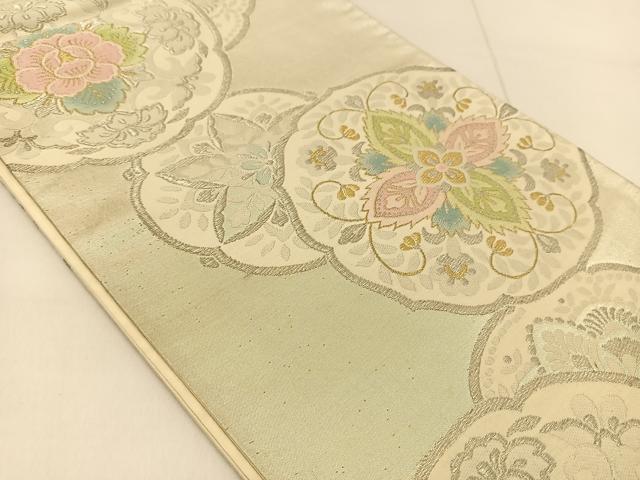平和屋着物◎六通柄袋帯 唐織 正倉院花丸文 金銀糸 正絹 逸品 BAAU2329yc