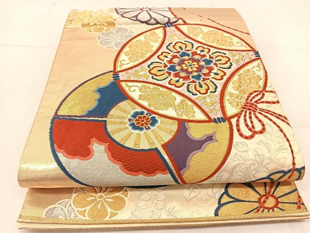 平和屋着物◎六通柄袋帯 唐織 綴れ 新能衣舞錦 金銀糸 正絹 逸品 BAAU2337yc