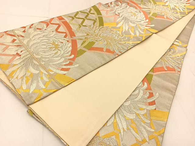 平和屋着物◎六通柄袋帯 間垣乱菊文 金銀糸 正絹 逸品 BAAU2439yc