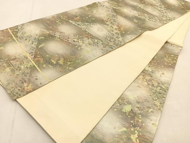 平和屋着物◎六通柄袋帯 更紗花鳥文 引箔 正絹 逸品 BAAU2581yc