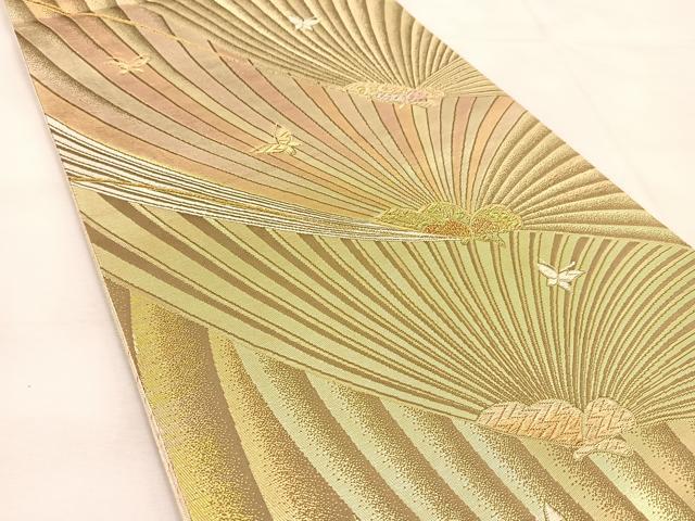 平和屋着物◎佐賀錦 六通柄袋帯 舞蝶文 金銀糸 正絹 逸品 BAAU2596yc