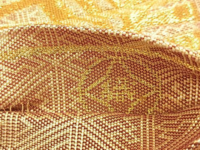 平和屋着物◎佐賀錦 六通柄袋帯 若松之図 金銀糸 正絹 逸品 BAAU3086hj