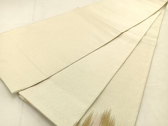 平和屋着物◎太鼓柄袋帯 綴れ 遠山文 金銀糸 正絹 逸品 BAAU3364hj