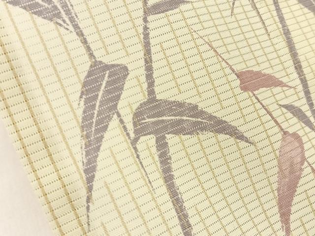 平和屋着物*夏物 小紋 絽 笹の葉文 やまと誂製 洗える着物 BAAU3436hj