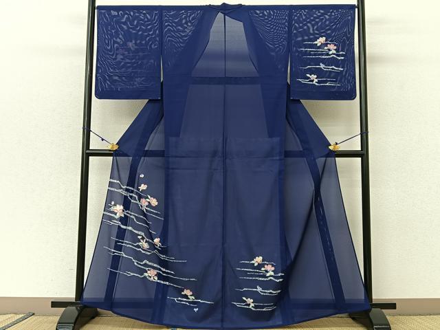 平和屋着物*夏物 訪問着 絽 椿 洗える着物 未使用 BAAU3443hj