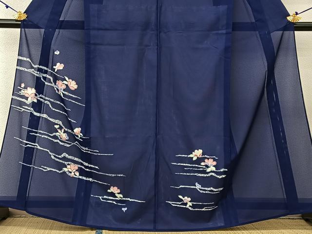 平和屋着物*夏物 訪問着 絽 椿 洗える着物 未使用 BAAU3443hj