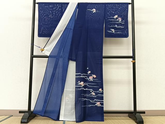 平和屋着物*夏物 訪問着 絽 椿 洗える着物 未使用 BAAU3443hj