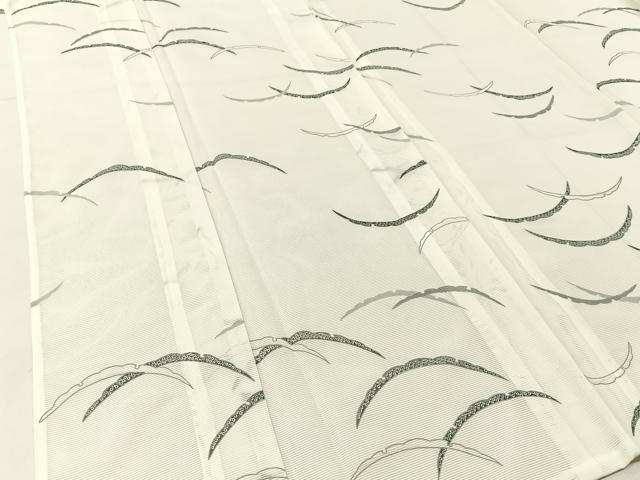 平和屋着物*夏物 小紋 絽 雪芝文 洗える着物 BAAU3460hj