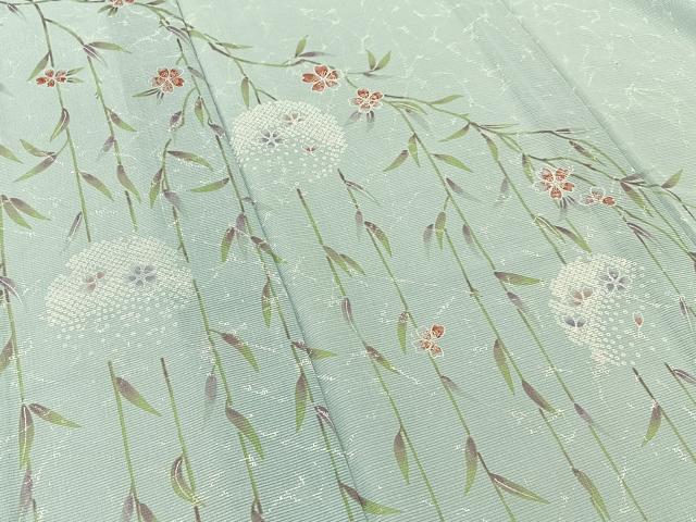 平和屋着物*夏物 訪問着 絽 枝垂れ桜文 洗える着物 BAAU3461hj