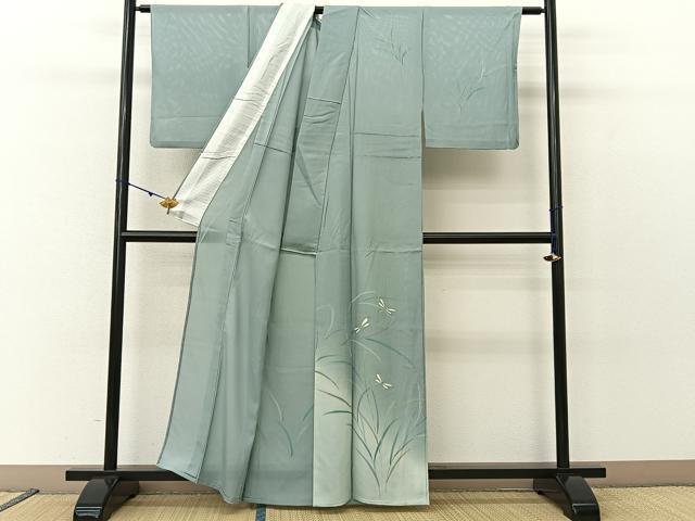 平和屋着物*夏物 訪問着 絽 とんぼ 暈し染め 正絹 逸品 BAAU3484hj