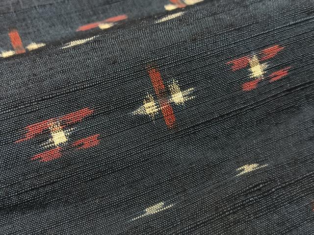 平和屋着物▽上質な紬 単衣 吉祥文 正絹 逸品 BAAU3490hj
