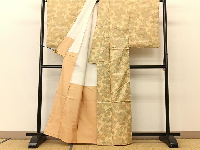 平和屋着物■本場大島紬 菊楓文 正絹 逸品 BAAU3525hj