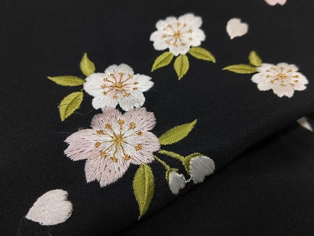 平和屋着物●女性 行灯袴 総刺繍 桜 暈し染め 金糸 洗える着物 BAAU3743hj