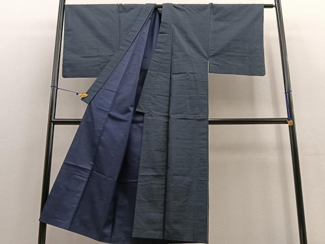 平和屋着物●男性 本場大島紬 アンサンブル 亀甲文様 羽裏:宝舟 正絹 逸品 BAAU4605gt