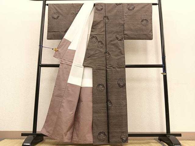 平和屋着物●本場大島紬 金閣寺 正絹 逸品 BAAU4634gt