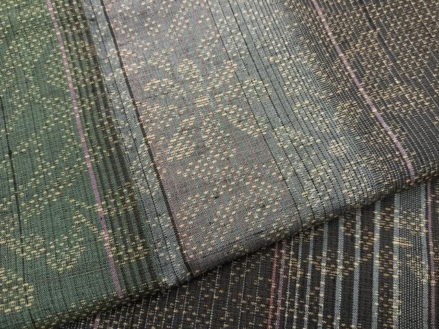 平和屋着物●上質な紬 流水花間道 正絹 逸品 BAAU4661gt
