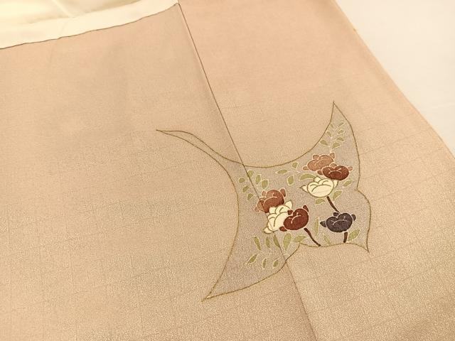 平和屋着物■豪華色留袖 駒刺繍 立波飛鶴花文 金彩 正絹 逸品 BAAU4770gt