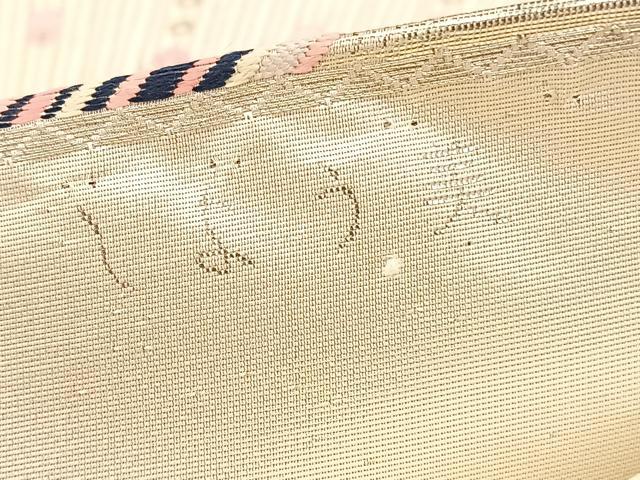 平和屋着物◎六通柄袋帯 唐織 しょう美 孔雀羽根花文 九百錦 金銀糸 正絹 逸品 BAAU5033hv