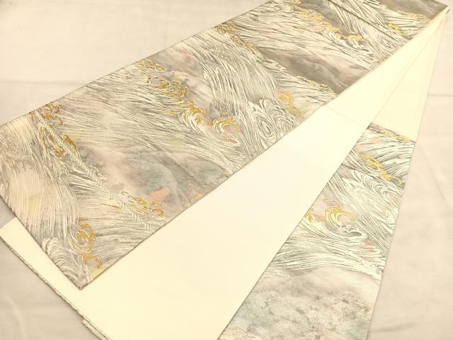 平和屋着物◎六通柄袋帯 唐織 古都の四季 金銀糸 引箔 正絹 逸品 BAAU5081hv