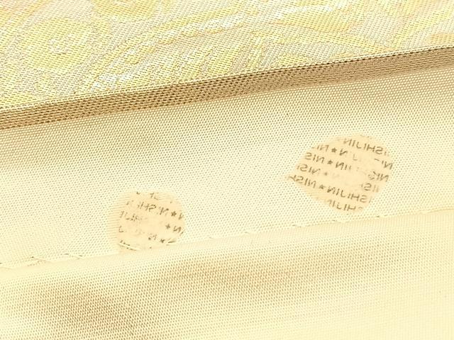平和屋着物◎西陣 六通柄袋帯 横段花文 金糸 正絹 逸品 BAAU5099hv