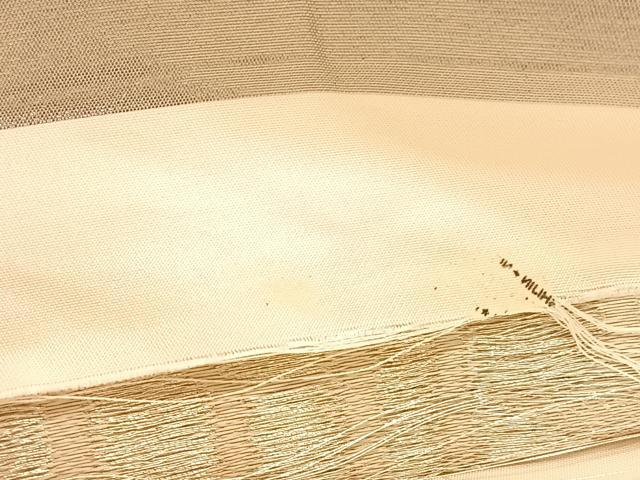 平和屋着物◎西陣 六通柄袋帯 プラチナ箔二重引 彩京錦 風景文 正絹 逸品 BAAU5195hv