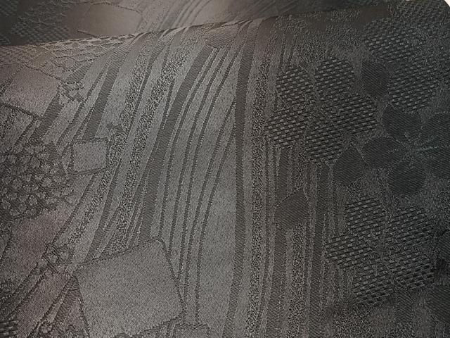 平和屋着物●H・L(アッシュエル) HENRI-LUC CHAPUIS 両面 全通柄袋帯 破れ色紙花文 BAAU5323hv