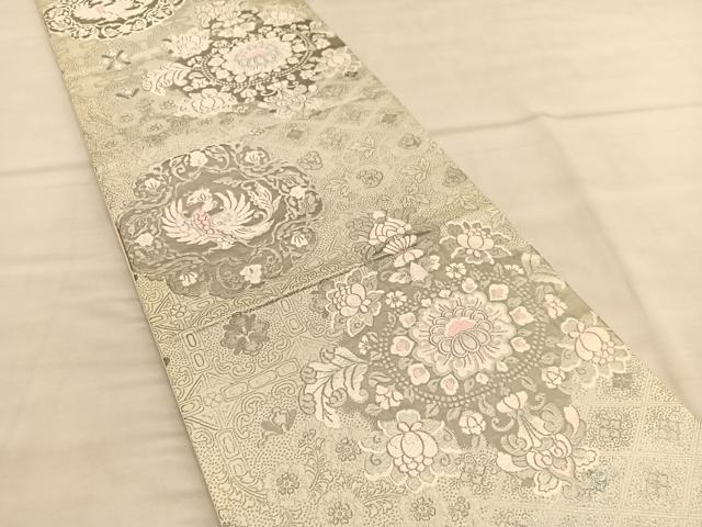 平和屋着物◎六通柄袋帯 唐織 正倉院古代裂 プラチナ二重箔 正絹 逸品 BAAU5365hv